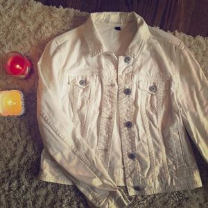 American Eagle white denim jacket
